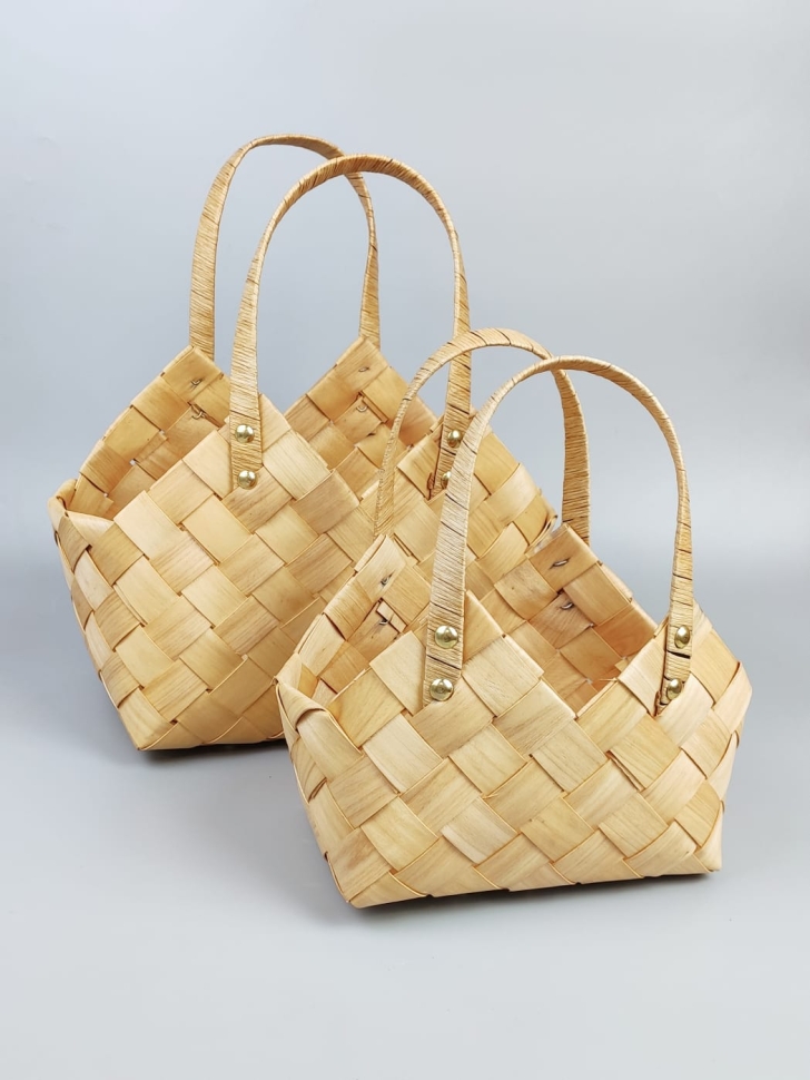 Корзина плетеная (шпон) 2шт 30х17х31см GW981 S/2