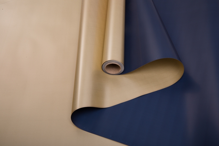 Пленка матовая 65мкм 58см х 10м РЦ Золото, синий темный Пленка матовая 65мкм 58см х 10м РЦ Золото, синий темный