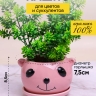 Кашпо керамика 12х7,5х8,5см панда розовый Кашпо керамика 12х7,5х8,5см панда розовый