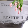 Пленка матовая 30мкм 58см х 10м РЦ Beautiful на серебре надпись черный Пленка матовая 30мкм 58см х 10м РЦ Beautiful на серебре надпись черный