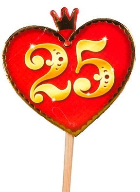 Вставка Табличка "25 лет" 6,6х7см с прищепкой