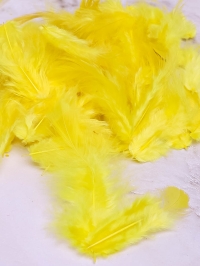 Перья цветные  9см, П лимонный