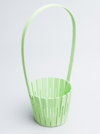 Корзина декоративная D12,5хH34,5см весенняя зелень