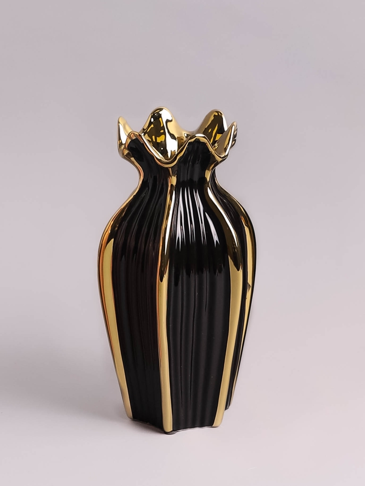 Ваза керамика 25,5х13см ZG 2012-2 черный