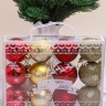 Игрушка елочная Шар d6см набор 12шт Новогоднее ассорти красный/золото Игрушка елочная Шар d6см набор 12шт Новогоднее ассорти красный/золото