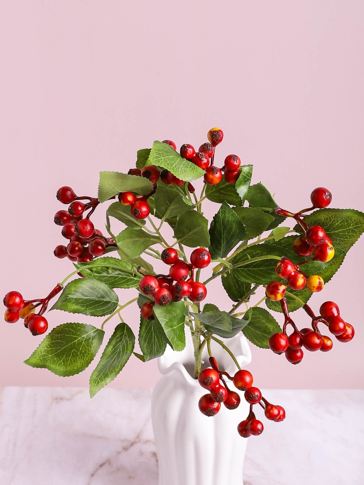 ИЦ Ветка Ягоды 48х16см QW-043 красный ИЦ Ветка Ягоды 48х16см QW-043 красный