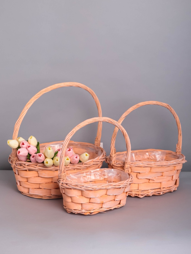 Корзина плетеная (ива) 3шт D41х32xH16х41см YM-8951203 Корзина плетеная (ива) 3шт D41х32xH16х41см YM-8951203