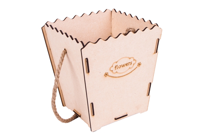 Упаковка для букетов из дерева 16х10х10см