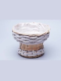 Кашпо плетеное декоративное на ножке 17.5x14x11/7см