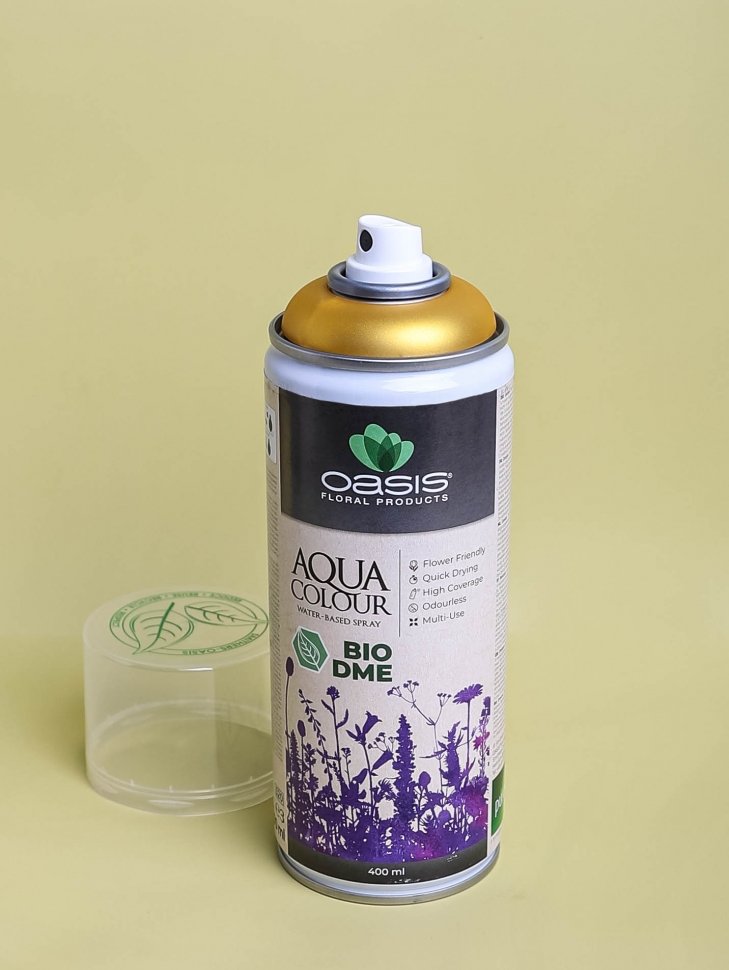 Спрей Краска Floralife 400мл Aqua золото металлик Спрей Краска Floralife 400мл Aqua золото металлик