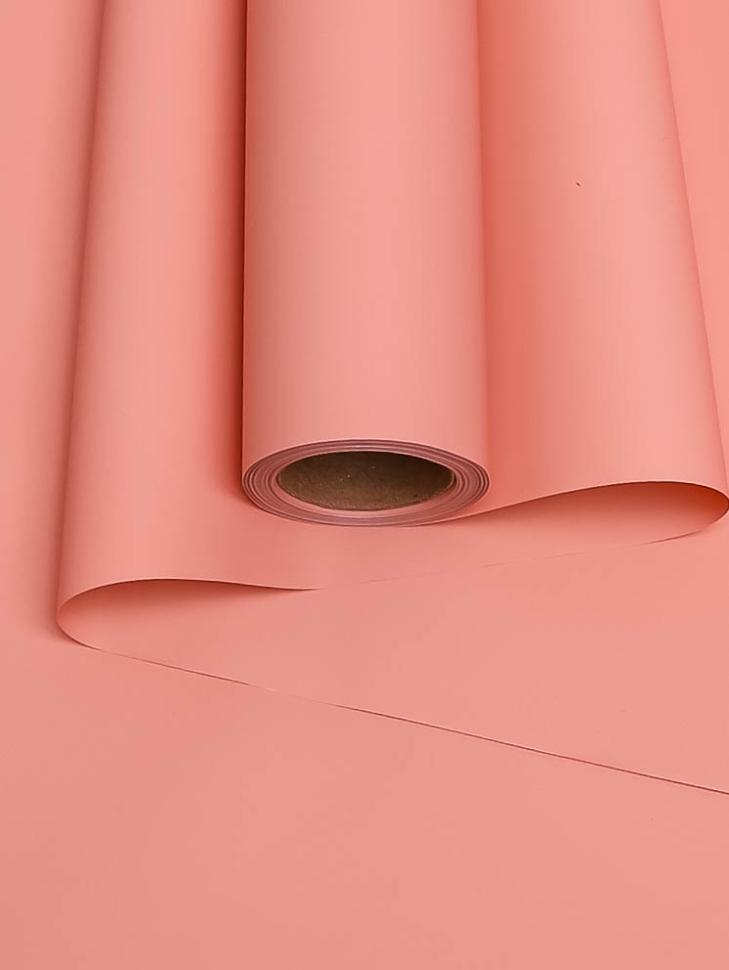 Пленка матовая 65мкм 50см х 10м Пралине коралловый