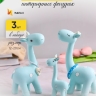 Фигурки 3шт. Жирафы 20см -12см 9819-1 с венком и сердцем Фигурки 3шт. Жирафы 20см -12см 9819-1 с венком и сердцем