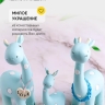 Фигурки 3шт. Жирафы 20см -12см 9819-1 с венком и сердцем Фигурки 3шт. Жирафы 20см -12см 9819-1 с венком и сердцем
