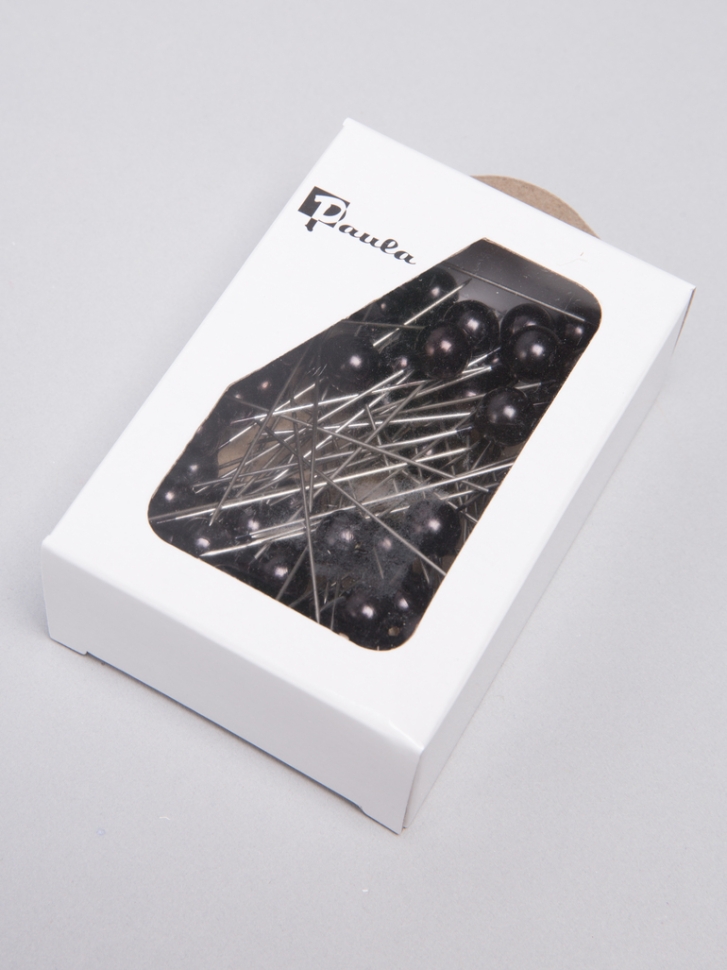 Булавка с бусинкой 6,5см, 72шт черный