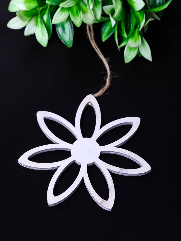 Подвеска деревянная Цветок D12,5 см Подвеска деревянная Цветок D12,5 см