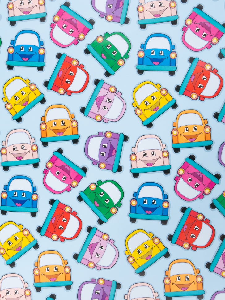 Бумага глянцевая 68х98см, 10 лист Веселый драндулет Бумага глянцевая 68х98см, 10 лист Веселый драндулет