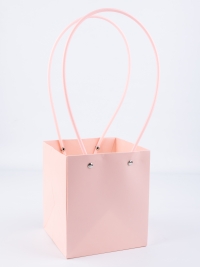 Сумочка для цветов 13х15х12,5см розовый светлый