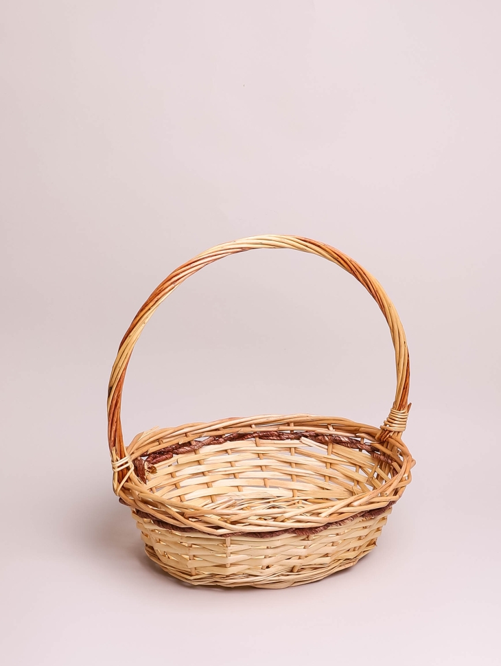 Корзина плетеная (ива) D48х41xH16х42см YMQL-215303