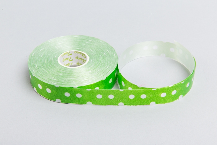 Лента простая 2/50 горох салатовая