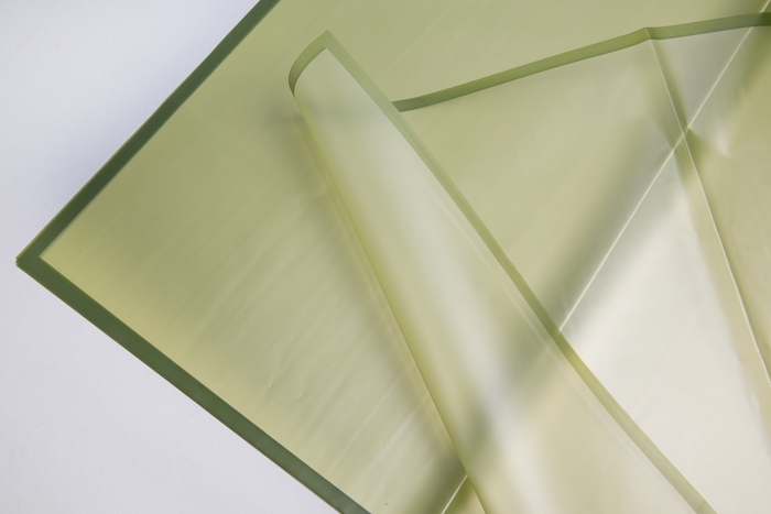 Пленка матовая 58смх58см 10 листов 50мкм РЦ фрост с каймой оливковый