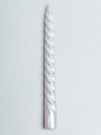 Свеча витая 25x250мм цветной лак серебро