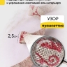 Лента льняная НГ 2,5х3ярд с рисунком LH22526-36 пуансеттия Лента льняная НГ 2,5х3ярд с рисунком LH22526-36 пуансеттия