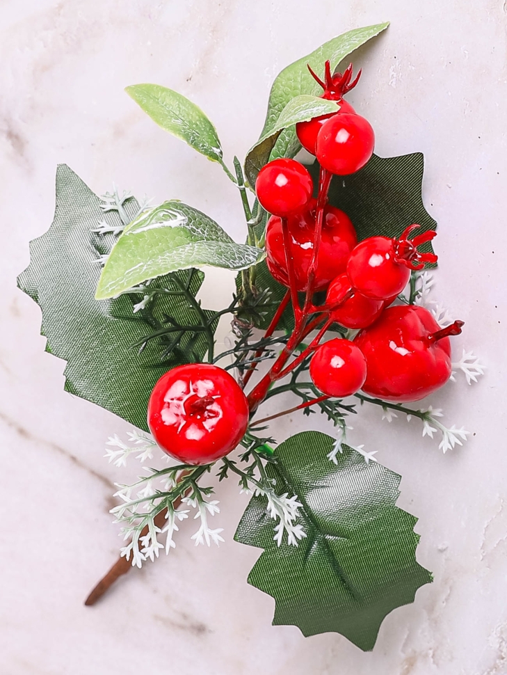 Бутоньерка Новогодняя 22см 34389 Бутоньерка Новогодняя 22см 34389