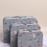 Коробка чемодан набор из 3шт 30,2x21,9x9,5см цветы 613 ботаника серый Коробка чемодан набор из 3шт 30,2x21,9x9,5см цветы 613 ботаника серый