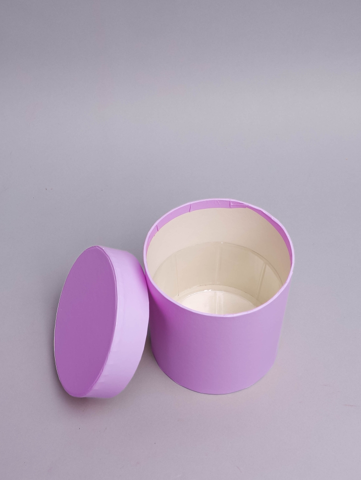 Коробка цилиндр набор из 5шт К d21хh21 - d12хh12см сиреневый Коробка цилиндр набор из 5шт К d21хh21 - d12хh12см сиреневый