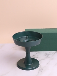 Поддон чаша на ножке 13х14см зеленая