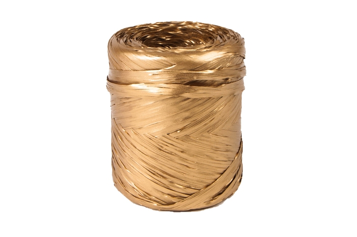 Рафия синтетическая, 200м PL 42 золотая