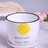 Кашпо керамика 14х14х13см Hello, Orange Кашпо керамика 14х14х13см Hello, Orange