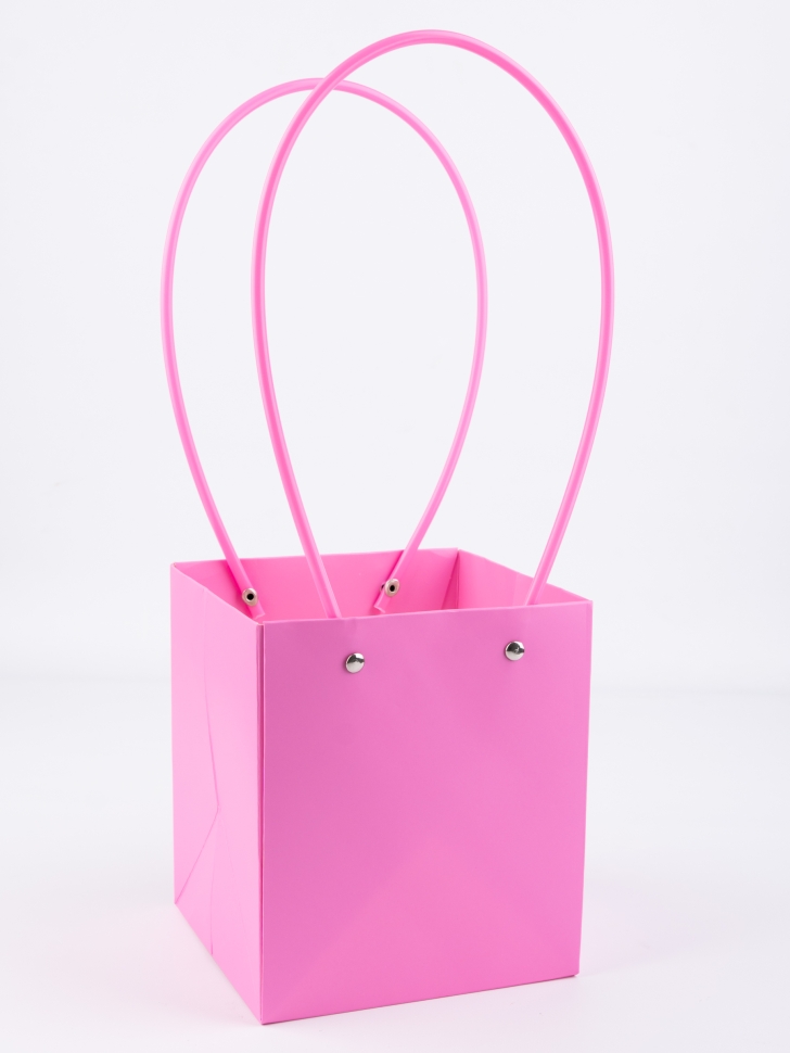 Сумочка для цветов 13х15х12,5см розовый яркий