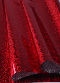 Пленка для подарков голография 70 х 8м 30мкм красный	