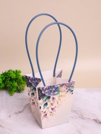 Сумочка для цветов трапеция H15,5х13х9,5см цветы 44