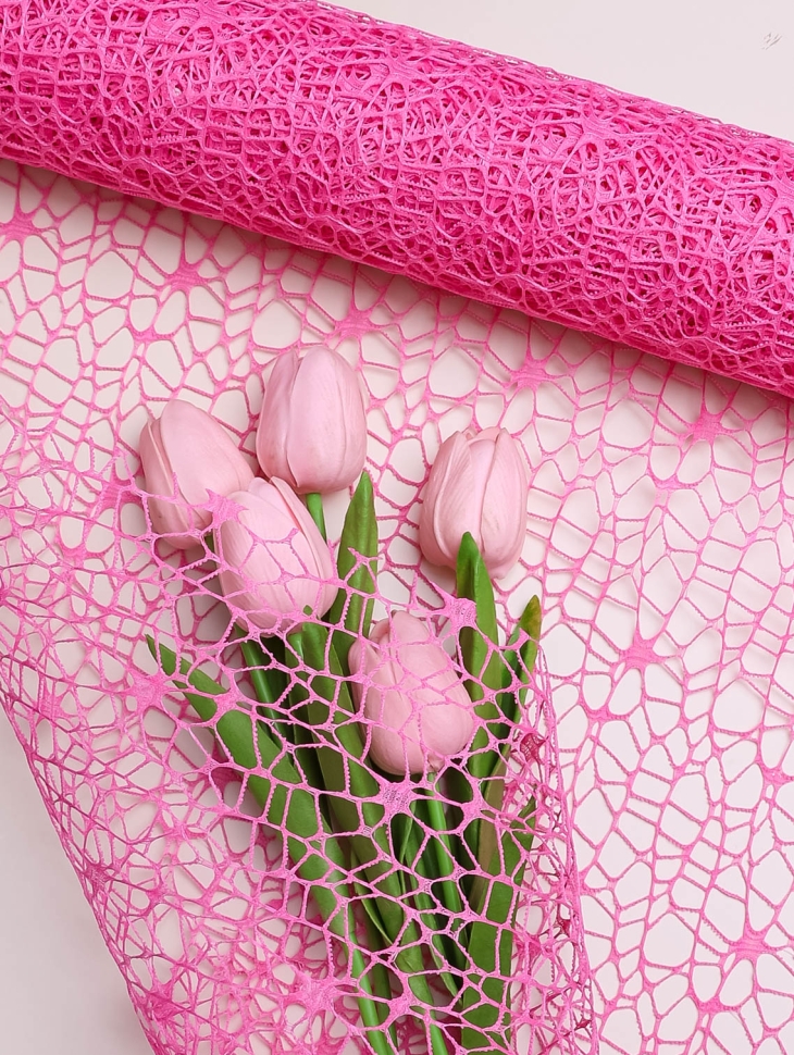 Сетка ажурная 50см х 5ярд розовый Сетка ажурная 50см х 5ярд розовый