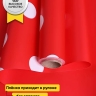 Пленка матовая  65мкм 58см х 10м РЦ горох белый на красном/красный