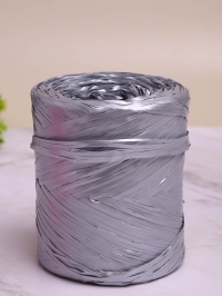 Рафия синтетическая, 200м PL 03 серебряная