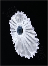 Манжетка капелька атлас белая