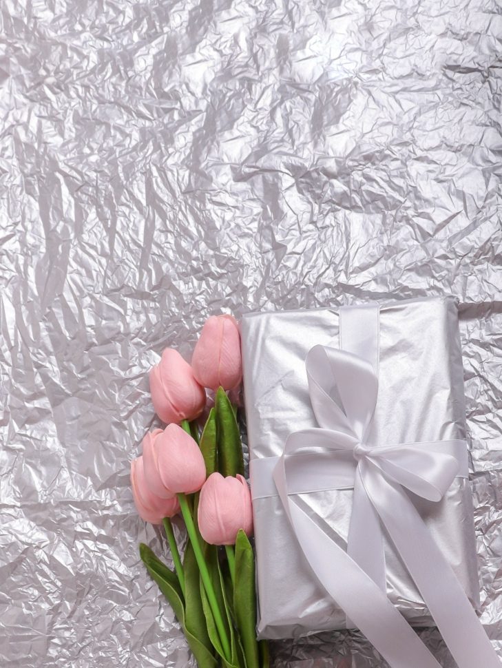 Бумага тишью 50х66см,10 лист. серебро Бумага тишью 50х66см,10 лист. серебро