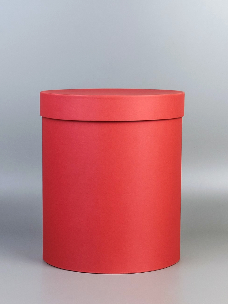 Коробка цилиндр h25xd24см №83 однотонный красный Коробка цилиндр h25xd24см №83 однотонный красный