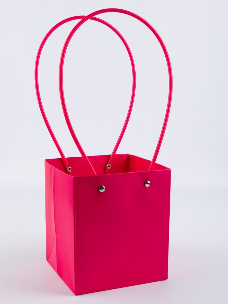 Сумочка для цветов 13х15х12,5см фуксия