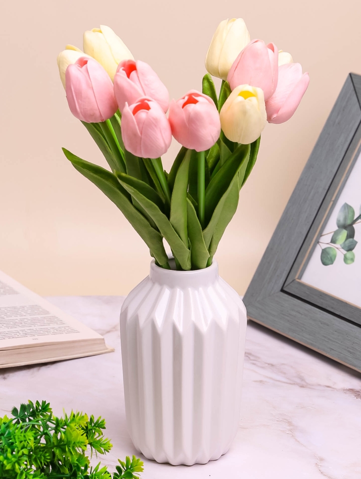 Ваза керамика 9,5х15см LZL-75 белый Ваза керамика 9,5х15см LZL-75 белый