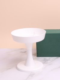 Поддон чаша на ножке 13х14см белая