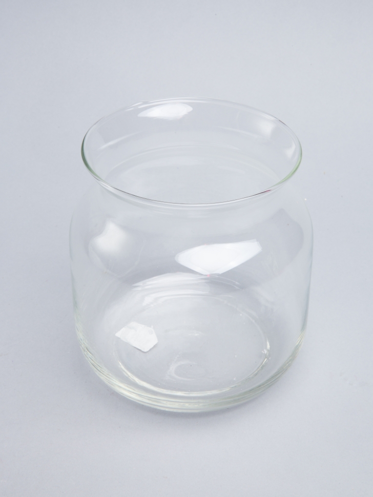 Ваза стекло 1947 Лемож-3 ваза-банка D4,8x15см