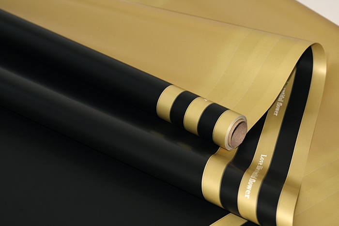 Пленка матовая 65мкм 58см х 10м РЦ трио золото на черном/золото Пленка матовая 65мкм 58см х 10м РЦ трио золото на черном/золото