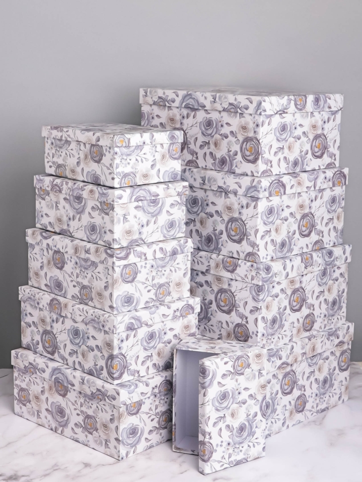 Коробка прямоугольник набор из 10шт 37,5х29х16 см M10-155