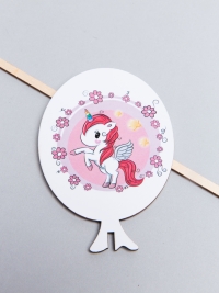 Вставка деревянная  Шар 7,5х10,5см 10шт Единорожка! Ш17