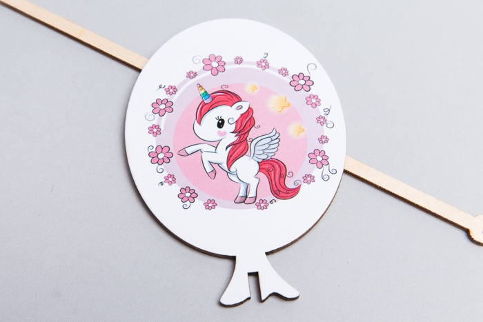 Вставка деревянная  Шар 7,5х10,5см 10шт Единорожка! Ш17