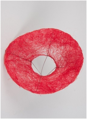 Каркас для букета сизаль гладкий 25см красный Каркас для букета сизаль гладкий 25см красный